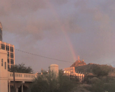 Rainbow over Mill Ave Bridge