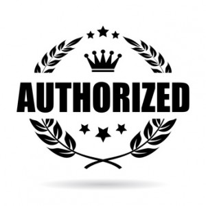 Authorized laurel vector icon