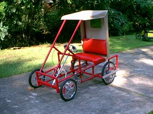 Old bicycle parts and PVC